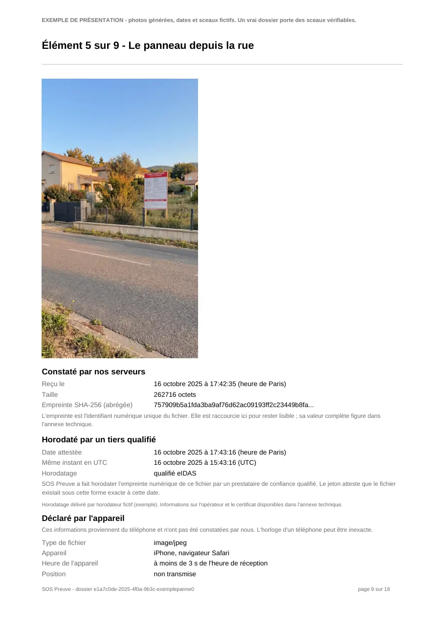 Page 9 sur 18 du dossier d'exemple