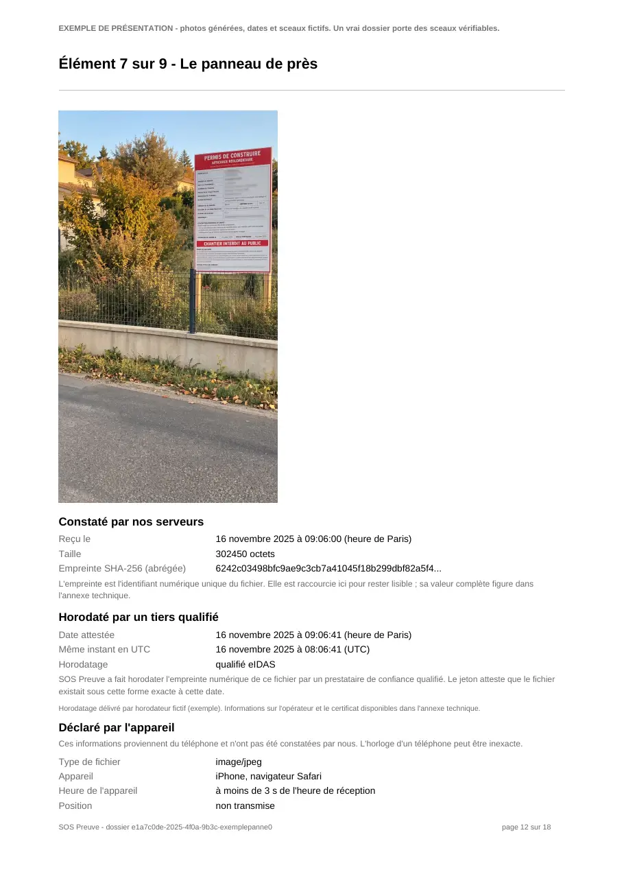 Page 12 sur 18 du dossier d'exemple