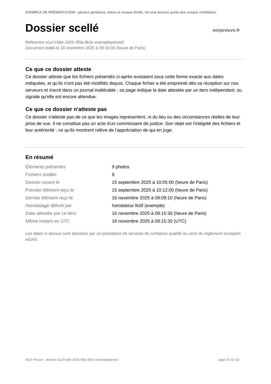 Page 15 sur 18 du dossier d'exemple