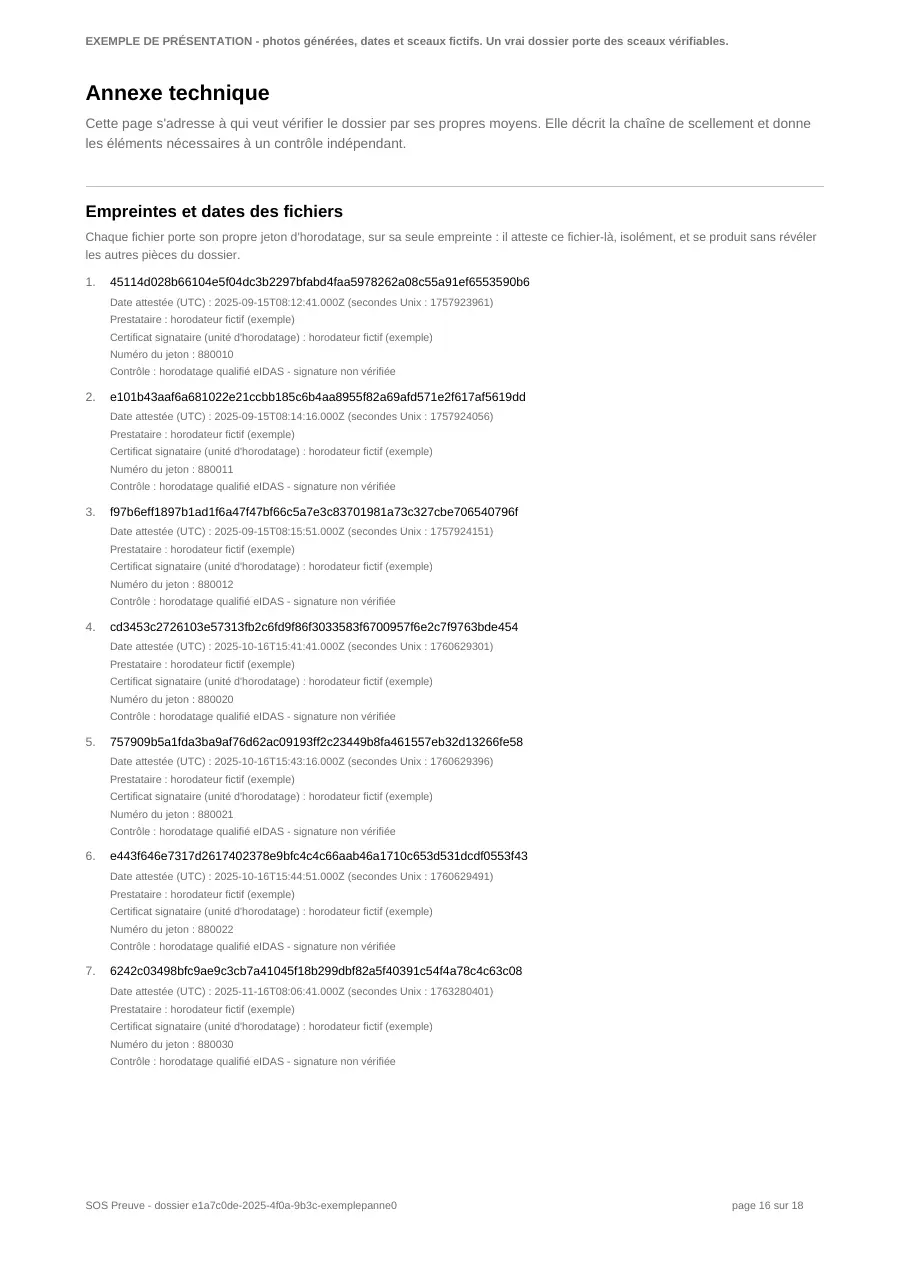 Page 16 sur 18 du dossier d'exemple