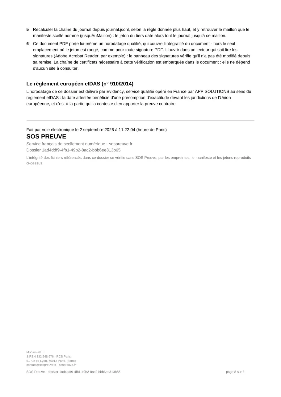 Page 8 sur 8 du dossier d'exemple